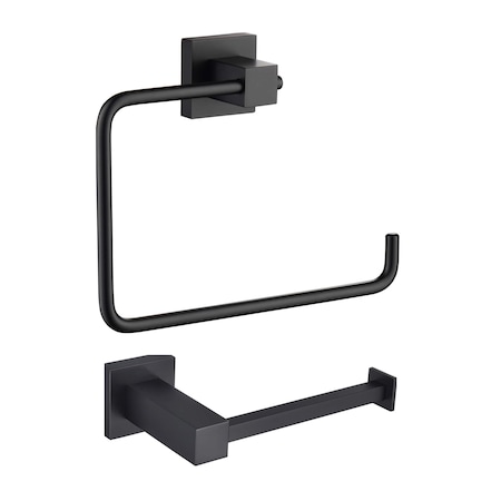 Kibi Cube 2-Piece Bathroom Hardware Set C-KBA15-2MB-2